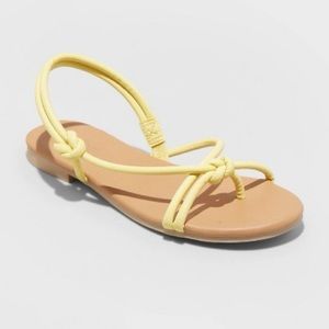 New Universal Thread Women's Petal Tubular Sandals  Yellow